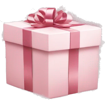 Light pink Christmas gifts under a white Christmas tree  emoji