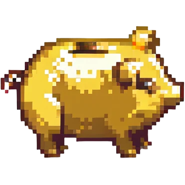 golden piggy bank emoji