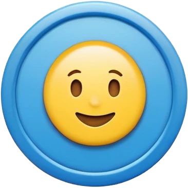 Minimalist certified emoji badge, blue verification checkmark inside a clean circle, flat design, emoji style, high contrast, simple shapes, transparent background, looks good at small size emoji