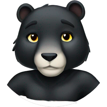 Black male panther and white girl bear hugging  emoji