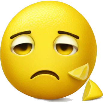 sad lemon emoji