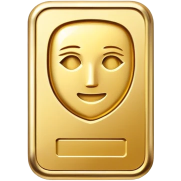 Gold rectangle award  emoji