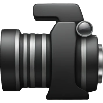mix of lens of a camera and dumbell emoji