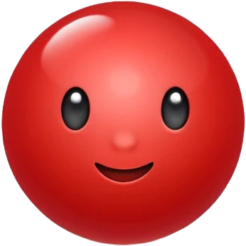 glitter bolinha vermelha pequena emoji