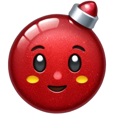 glitter red pin emoji