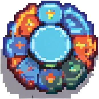 simple bold gear icon pixel art emoji