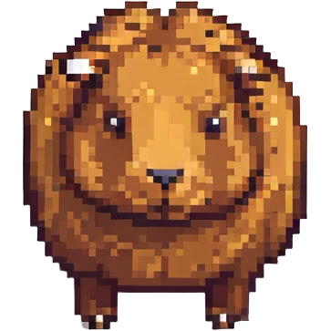 cute capibara pixel art emoji