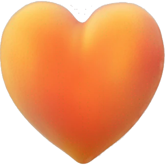Peach colored heart emoji