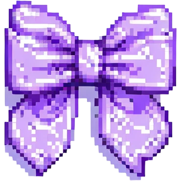 purple bow emoji