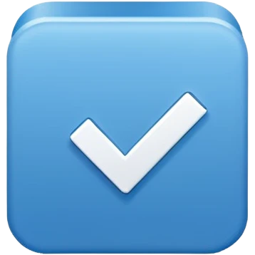 Checkmark in a blue box flat emoji