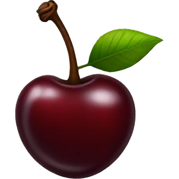 Dark red cherry emoji
