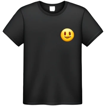 black short sleeve Tshirt emoji