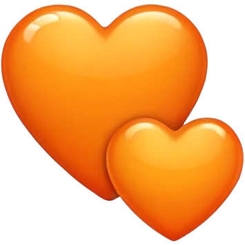 Orange heart emoji