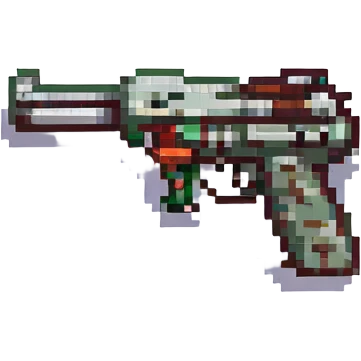 pixel art tommy gun, no background emoji