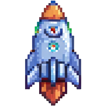A rocket ship emoji