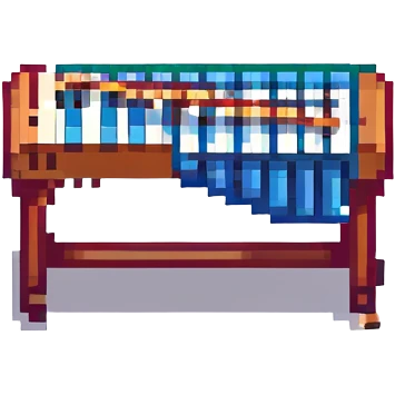 marimba musical instrument pixel art style emoji