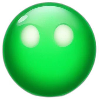 green lightball emoji