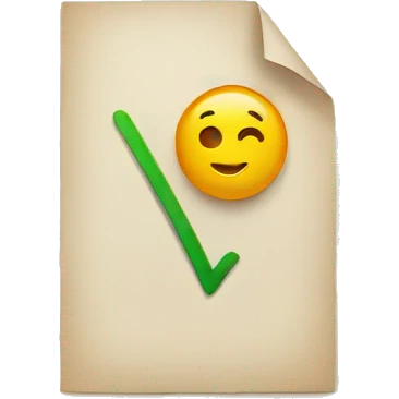 A document with a checkmark emoji