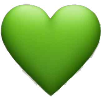 A camo green heart emoji