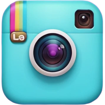 Purple and Cian icon instagram emoji