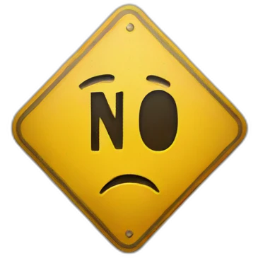 no through road sign emoji
