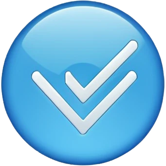 blue check mark emoji