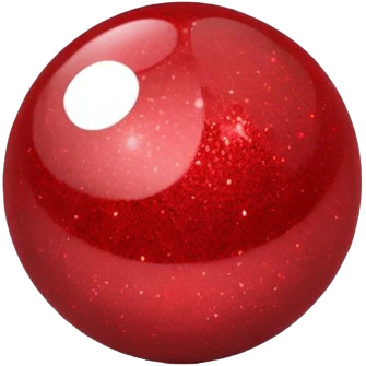 glitter bolinha vermelha pequena emoji
