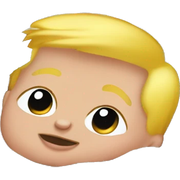 Baby Trump in playpen o floor in pamper emoji