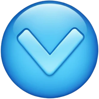 Daire 1 mavi tik emoji