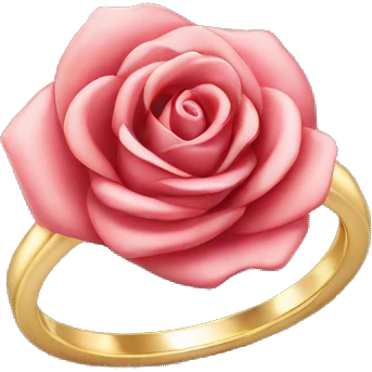 Rose engagement ring emoji