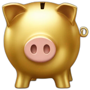 goldenned piggy bank emoji