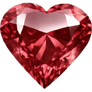 Heart shaped 56-carat red diamond emoji
