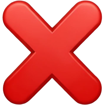 general red x symbol emoji