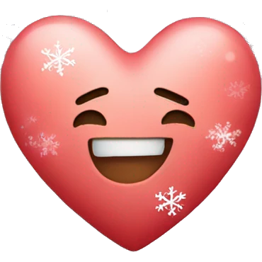 heart emoji with snowflake emoji