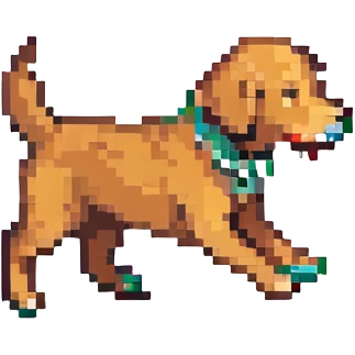 playful dog walking emoji