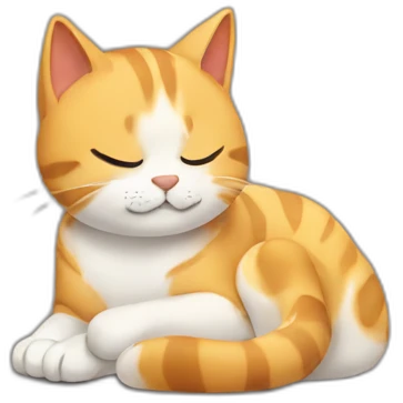 gato durmiendo emoji