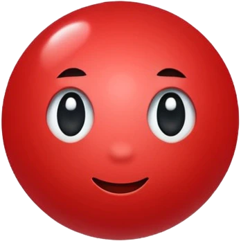 glitter bolinha vermelha pequena emoji