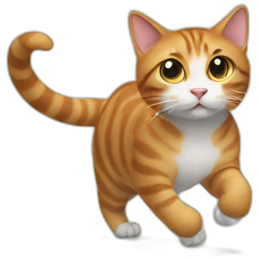 Cat walking like human emoji