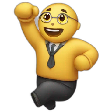 celebrating a success emoji