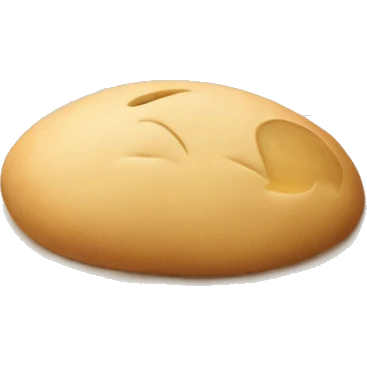 Realistic rolled out baking dough laying down flat on counter. emoji