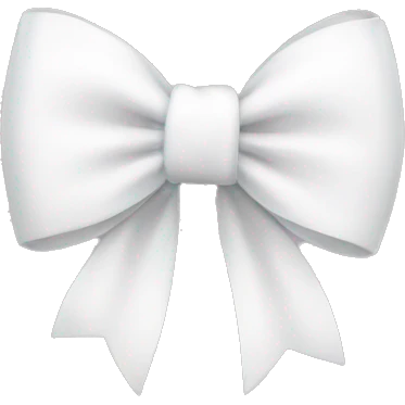 A cute White Bow emoji