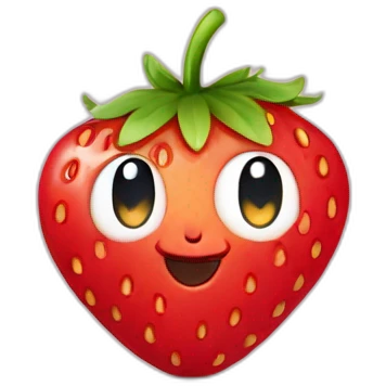 smirking strawberry emoji