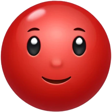 glitter bolinha vermelha pequena emoji