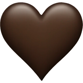 Very dark brown heart  emoji
