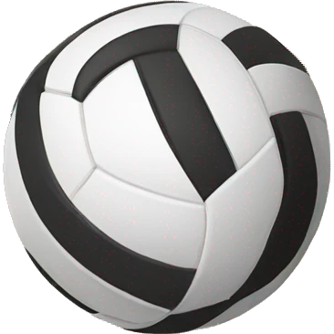 Rubber band around a volleyball emoji