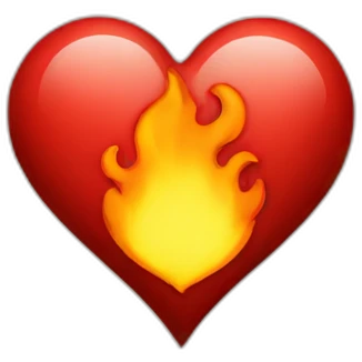Heart with fire emoji