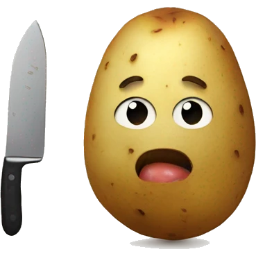 Potato with knife emoji
