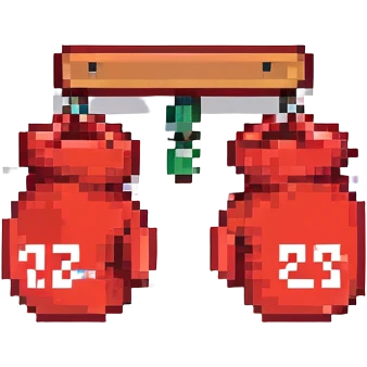 красные боксерские перчатки с надписью "23", no background emoji