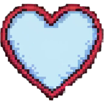 heart pixel art with a subtle shine emoji