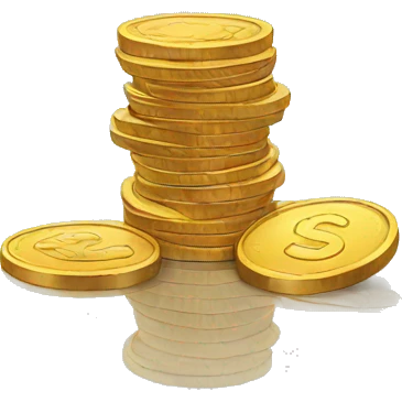 coins on a table emoji